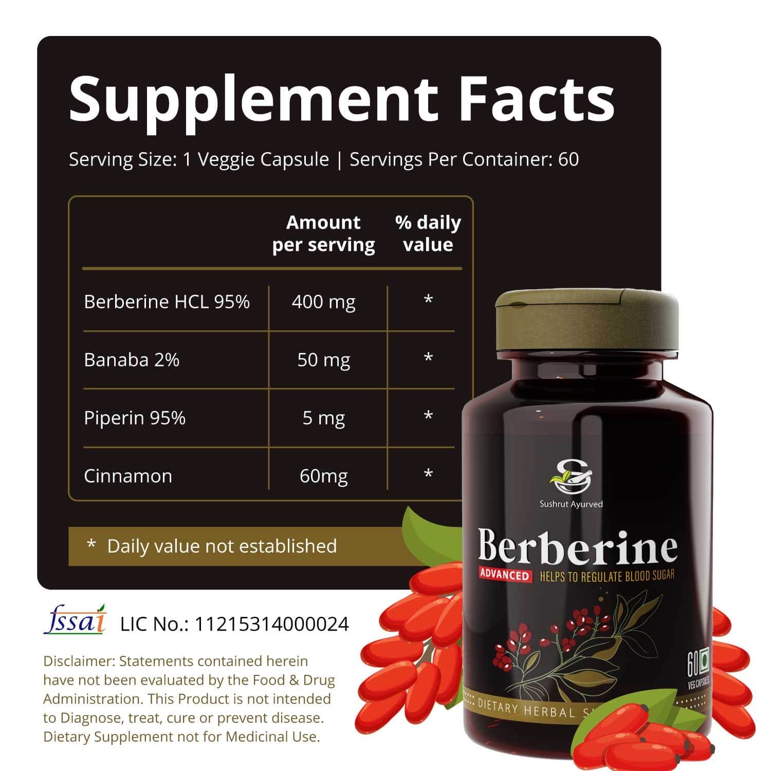 Berberine Advanced Dietary Herbal Supplement
