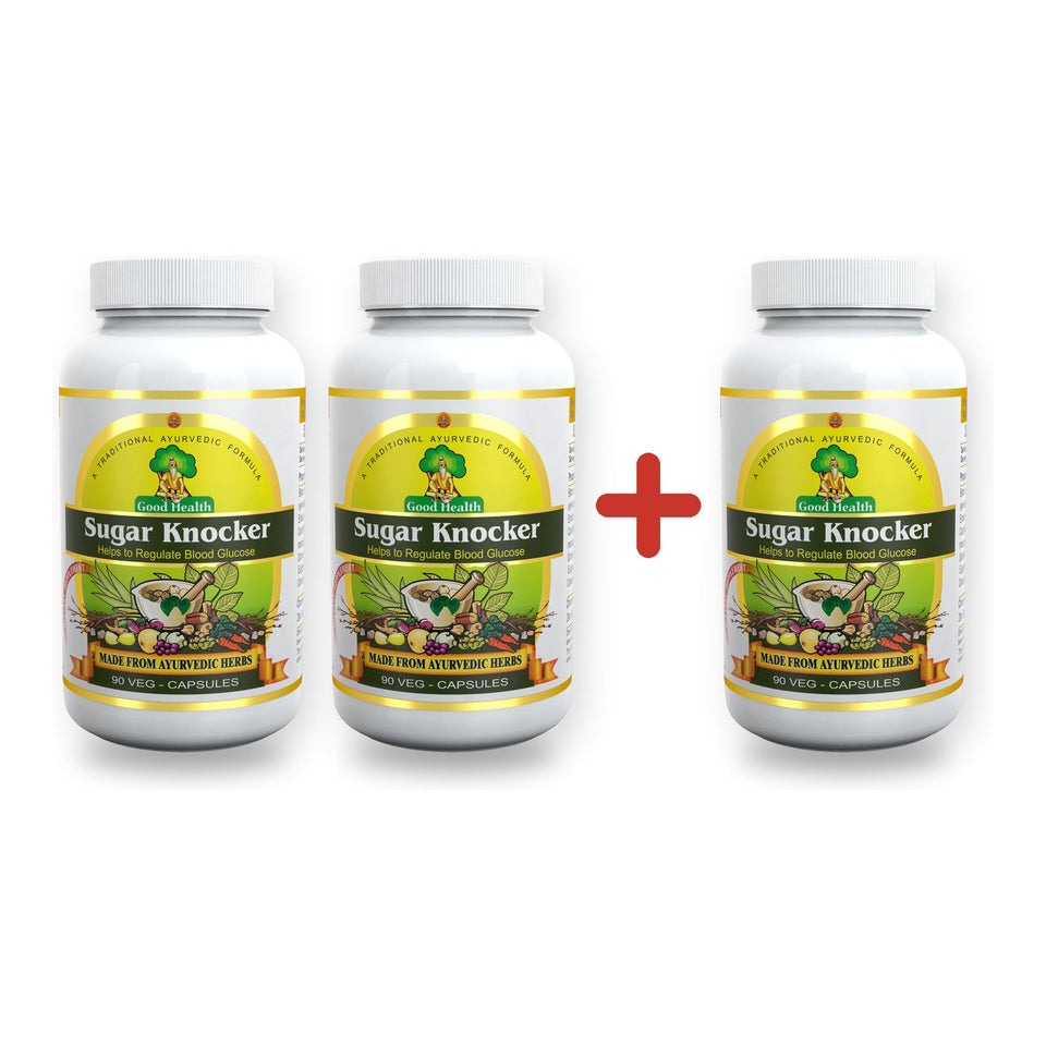 Sugar Knocker capsules, 11-herb Ayurvedic supplement for blood sugar support