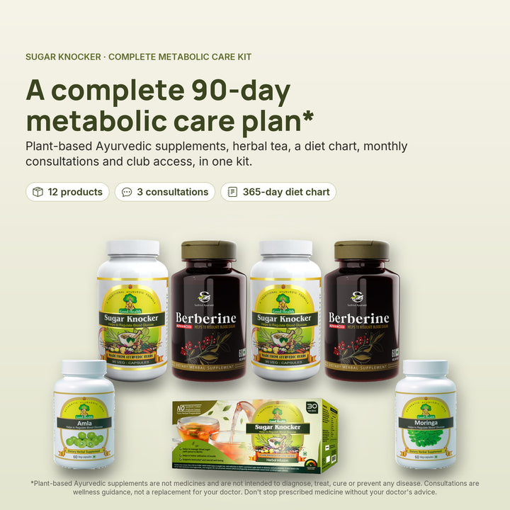 Complete Metabolic Care Kit, a 90-day plan with supplements, herbal tea, diet chart and consultations