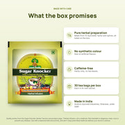 Sugar Knocker Herbal Tea quality: pure herbal preparation, no synthetic colour, caffeine-free