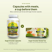 Sugar Knocker capsules and Sugar Knocker Herbal Tea used together